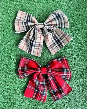 Tartan Hair Bow (Medium)