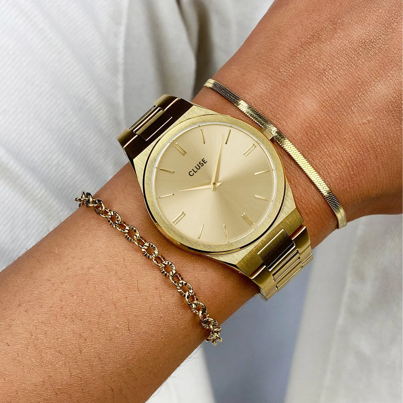 Vigoureux Watch Steel, Full Gold Colour