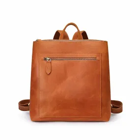 Vintage Leather Women Backpack