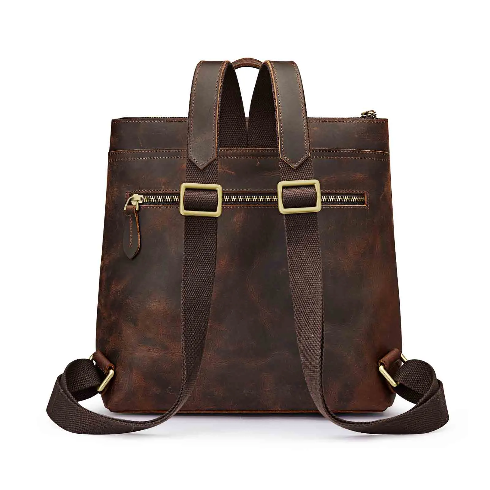 Vintage Leather Women Backpack