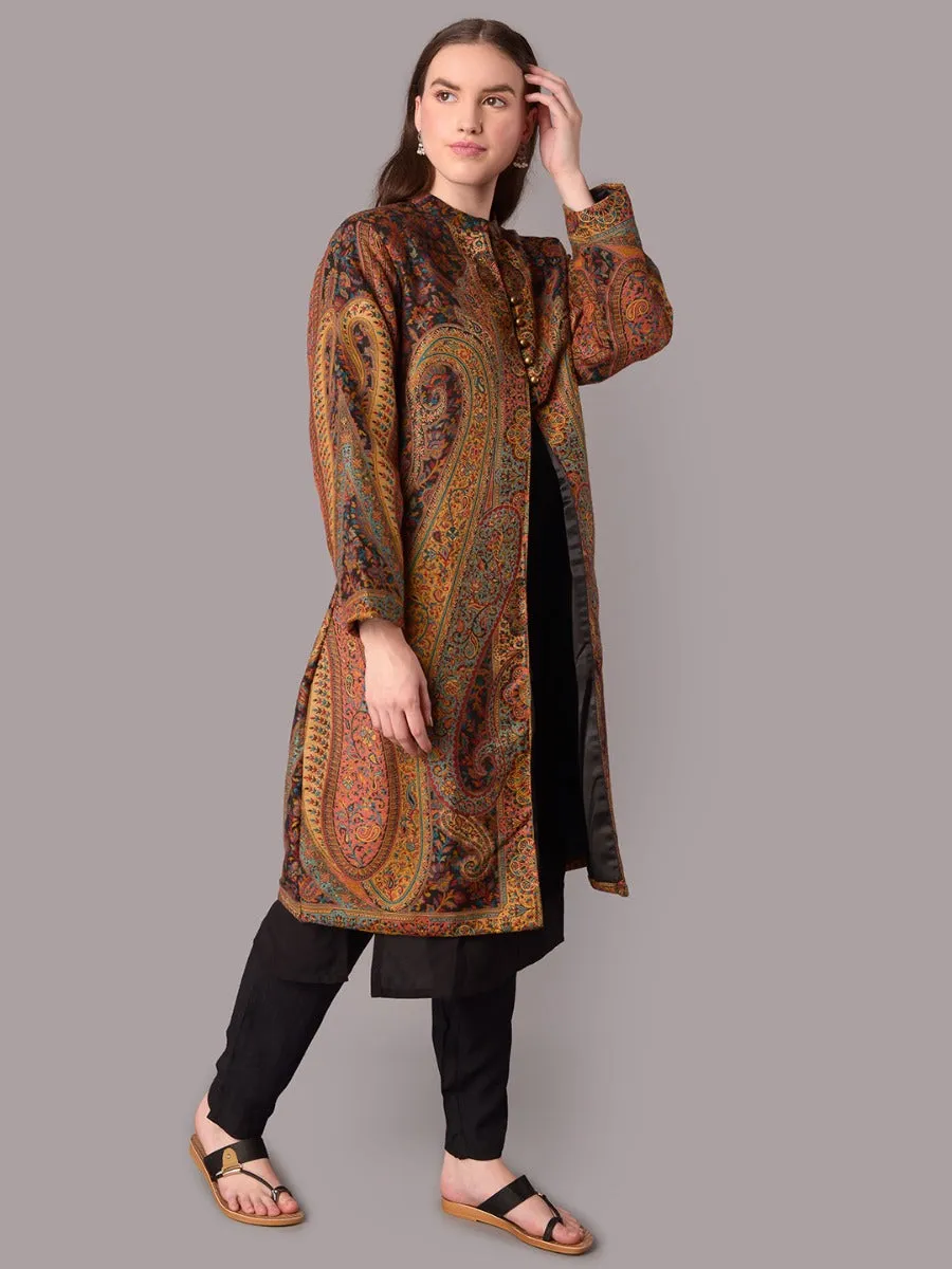 Women Black Paisley Jacket