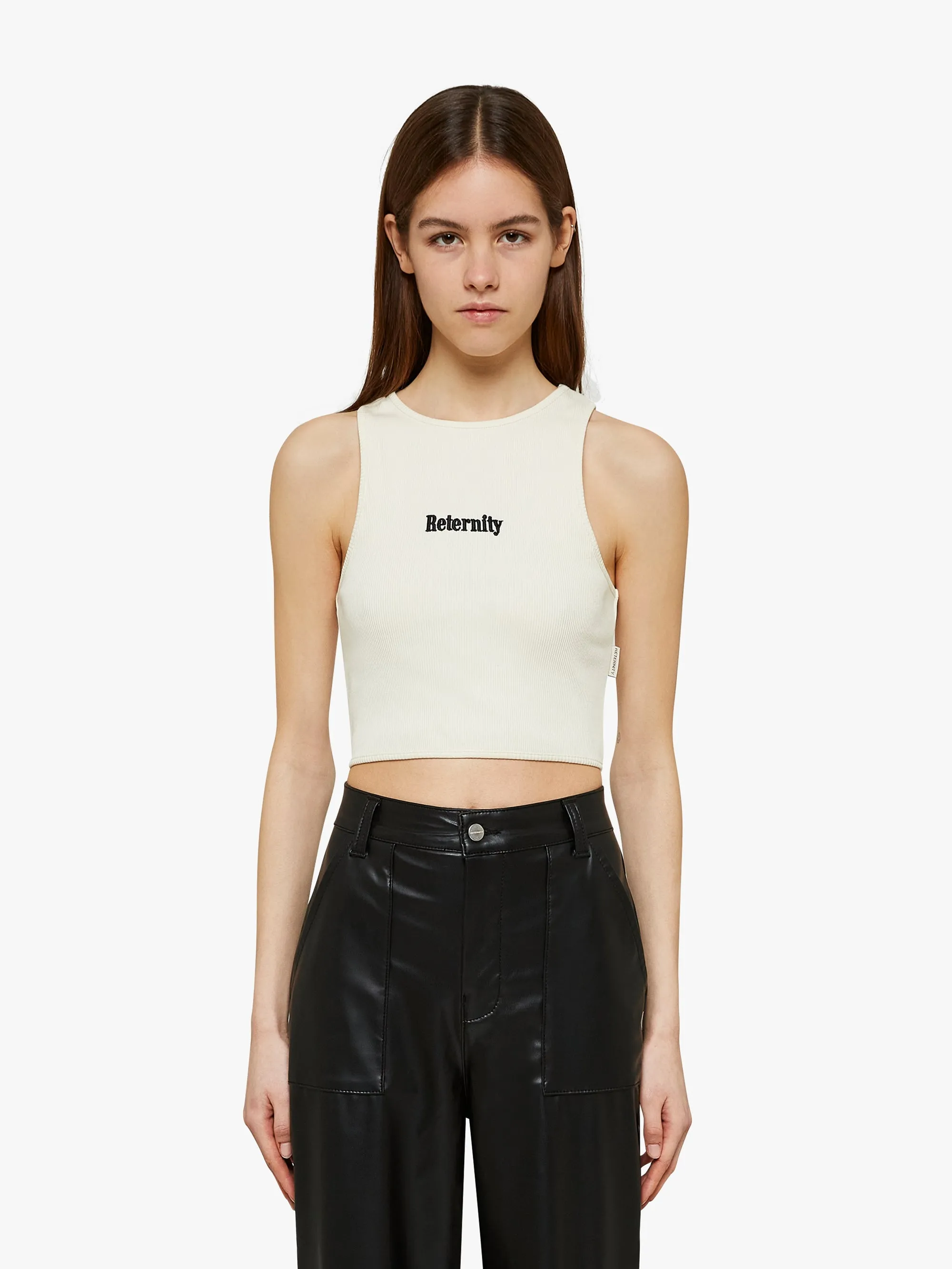 WOMEN CROP TOP - CREAM