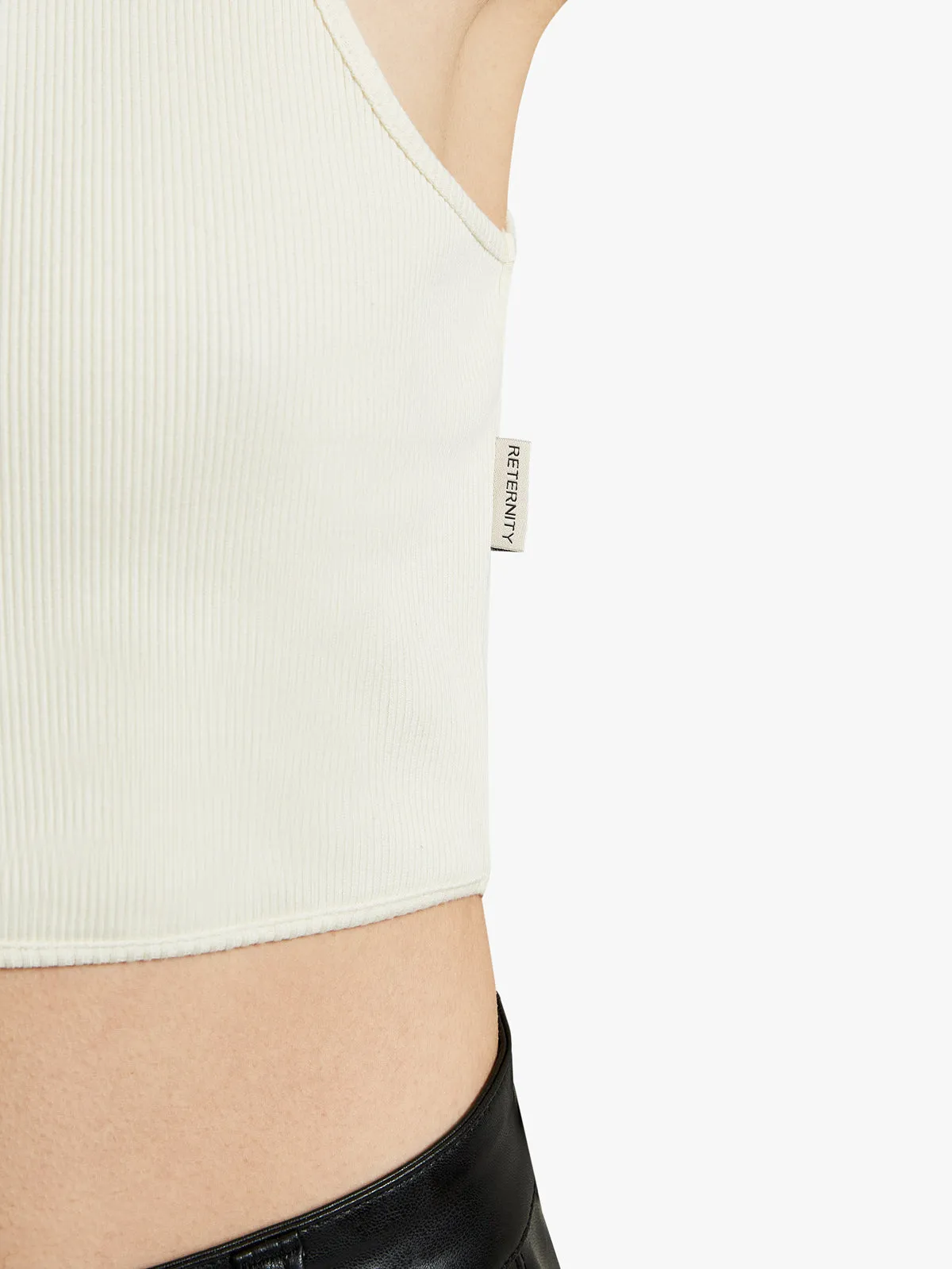 WOMEN CROP TOP - CREAM