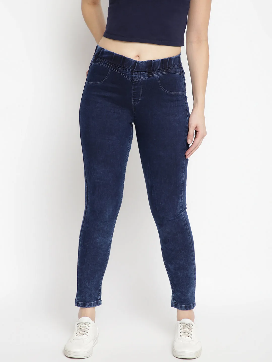 Women Dark Blue Denim Jegging