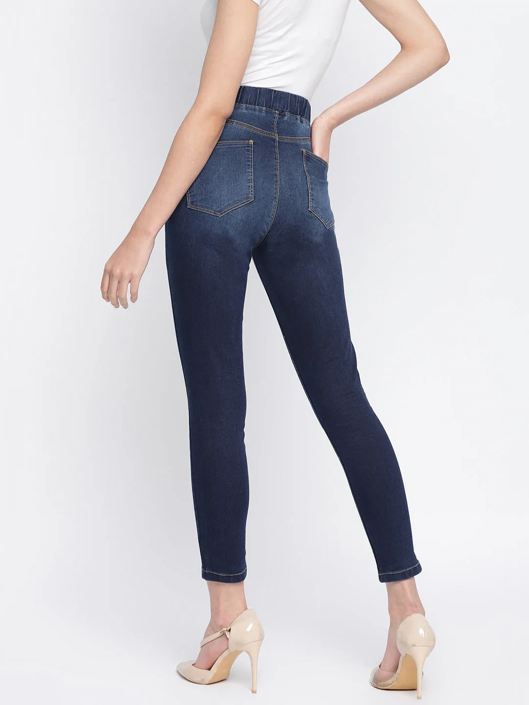 Women Dark Blue Skinny Fit Denim Jegging