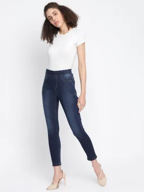 Women Dark Blue Skinny Fit Denim Jegging