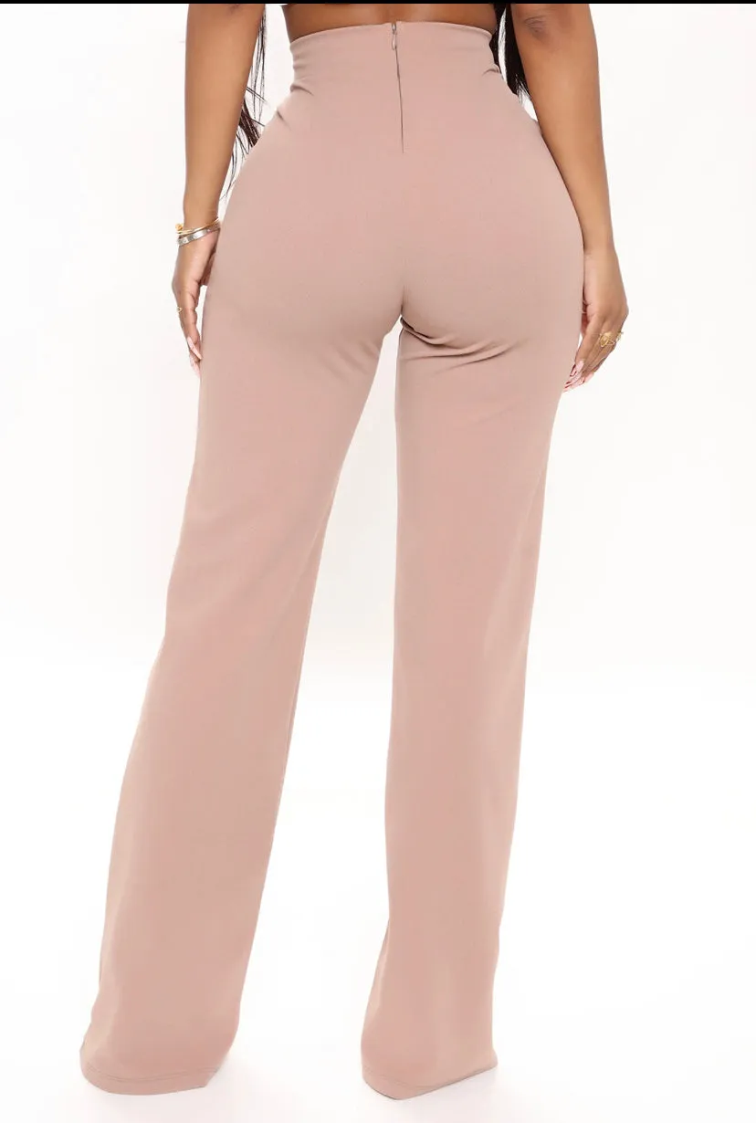 WOMEN PLUS WIDE LEG DRESS PANTS